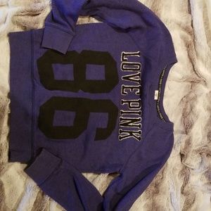 VS PINK Distressed  Crewneck Sweater